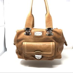 VIA REPUBBLICA tan leather bag, made in Italy - NWOT